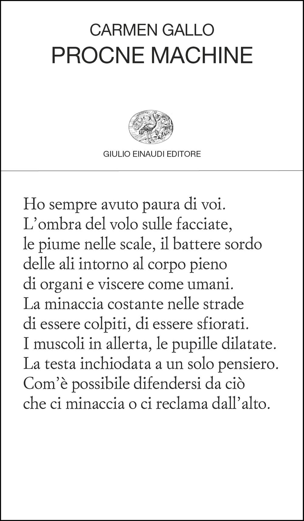 Carmen Gallo vince il Premio Strega Poesia 2026 con Procne Machine